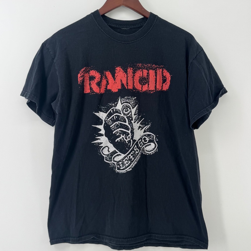 Rancid Lets Go Band T-Shirt Mens Black Short Sleeve Graphic Punk Rock Tee 0745